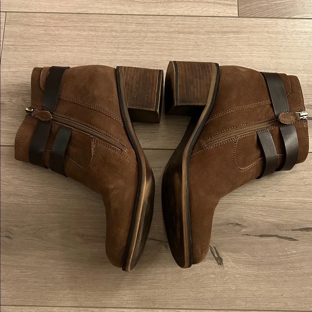 Franco Sarto Brown Leather Ankle Boots - Picture 2 of 9